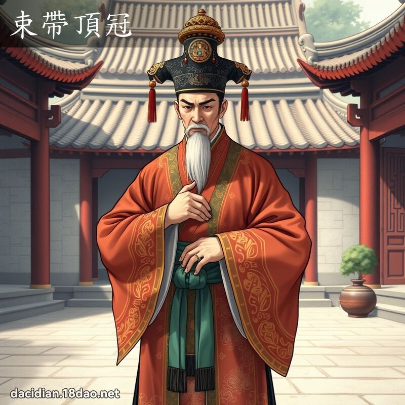 束帶頂冠 - 國語大辭典配圖