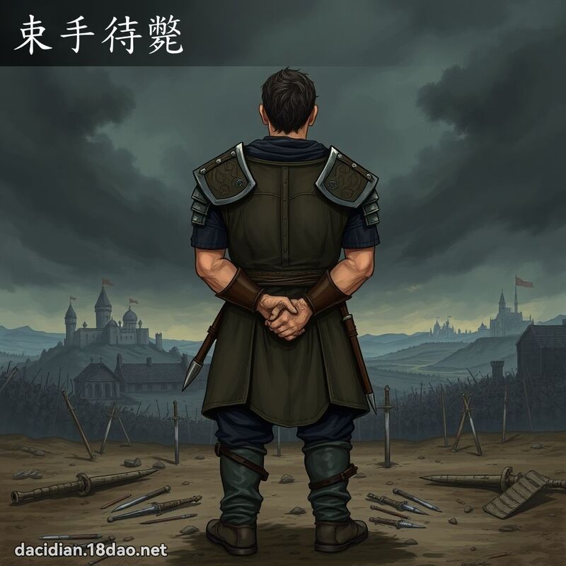束手待斃 - 國語大辭典配圖