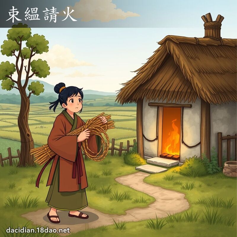 束縕请火 - 国语大辞典配图