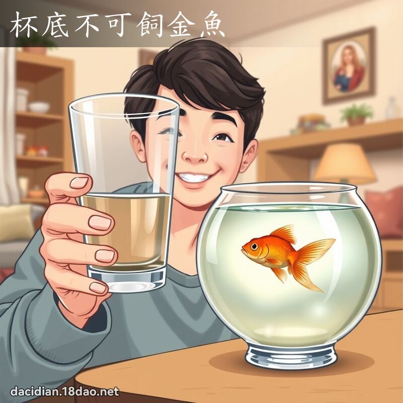杯底不可飼金魚 - 國語大辭典配圖
