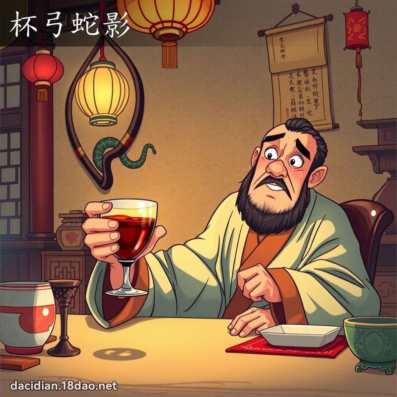 杯弓蛇影 - 国语大辞典配图
