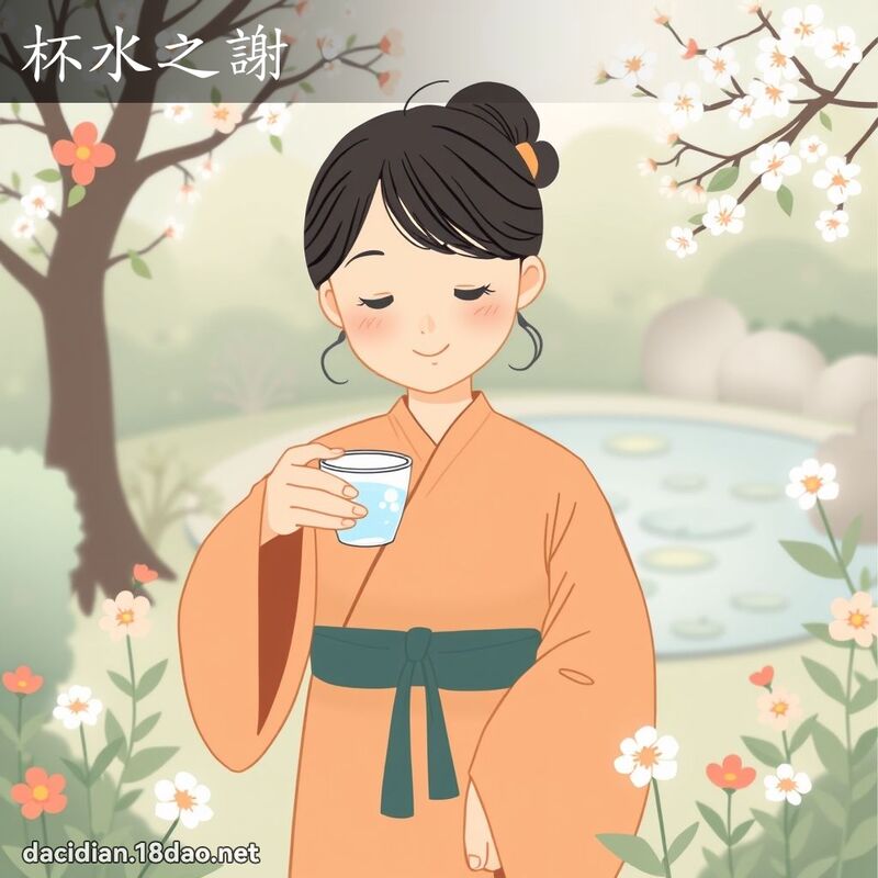 杯水之謝 - 國語大辭典配圖