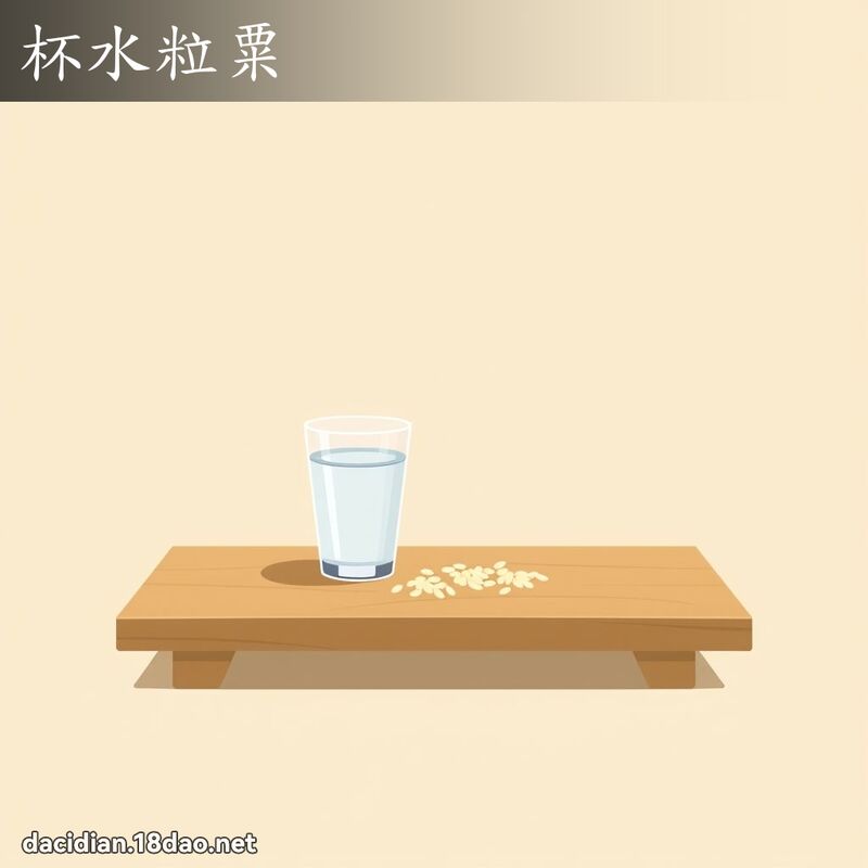 杯水粒粟 - 国语大辞典配图