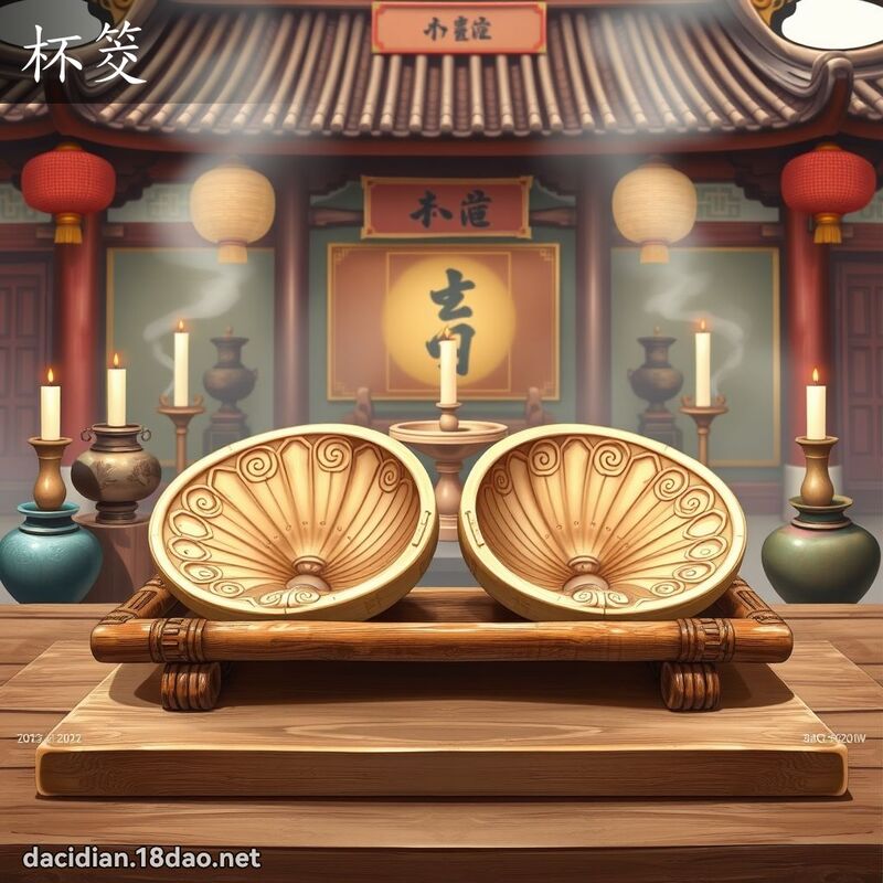 杯筊 - 國語大辭典配圖