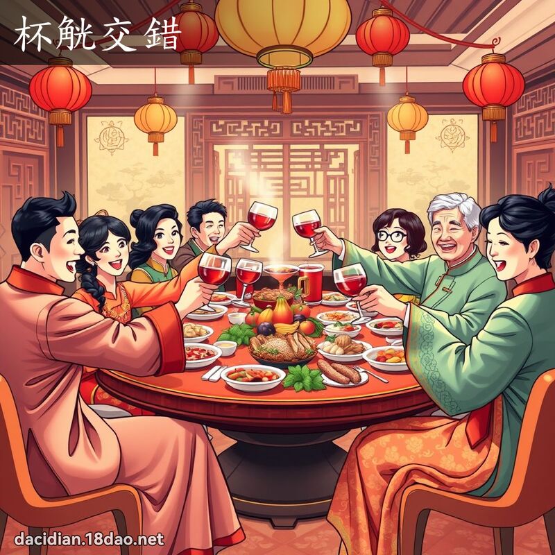 杯觥交错 - 国语大辞典配图