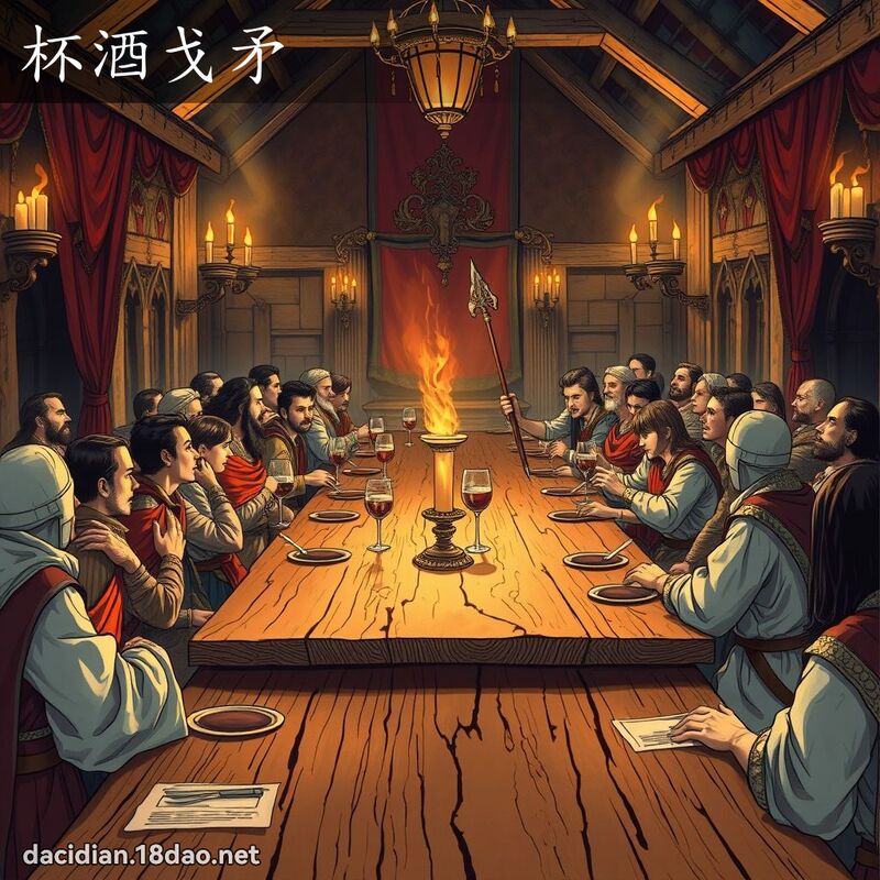 杯酒戈矛 - 國語大辭典配圖