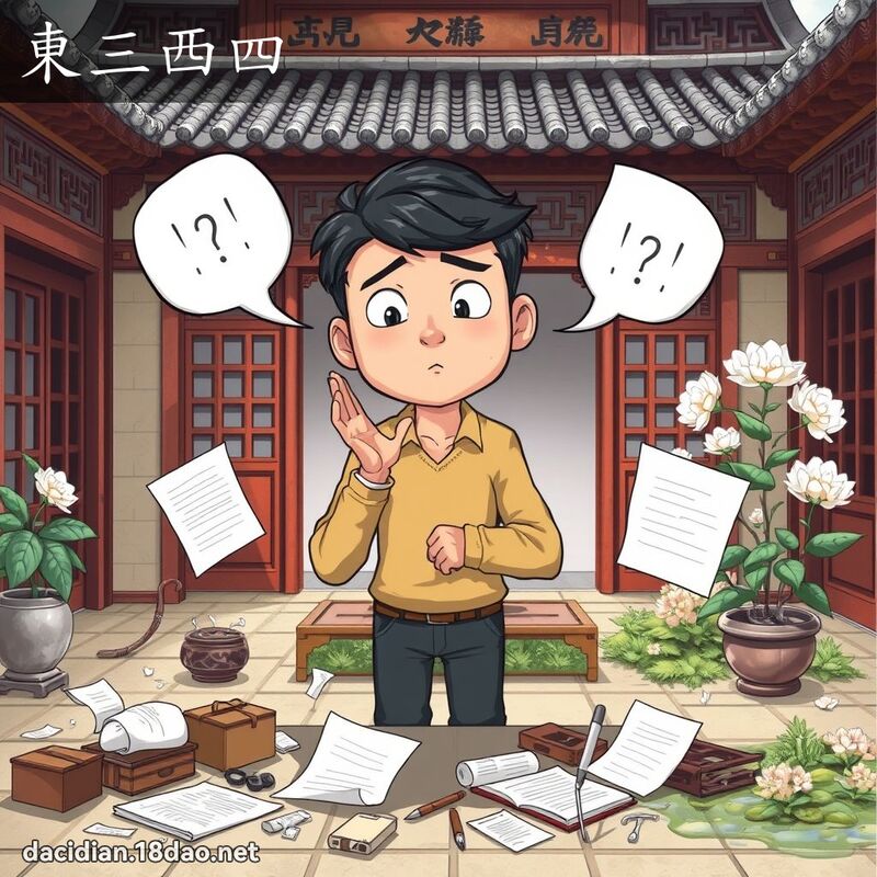东三西四 - 国语大辞典配图
