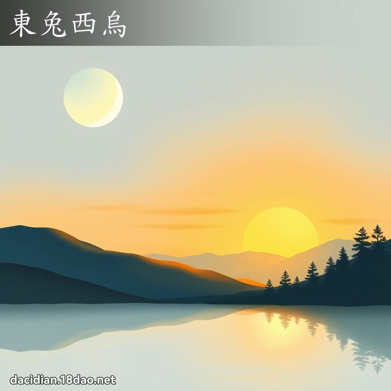 東兔西烏 - 國語大辭典配圖