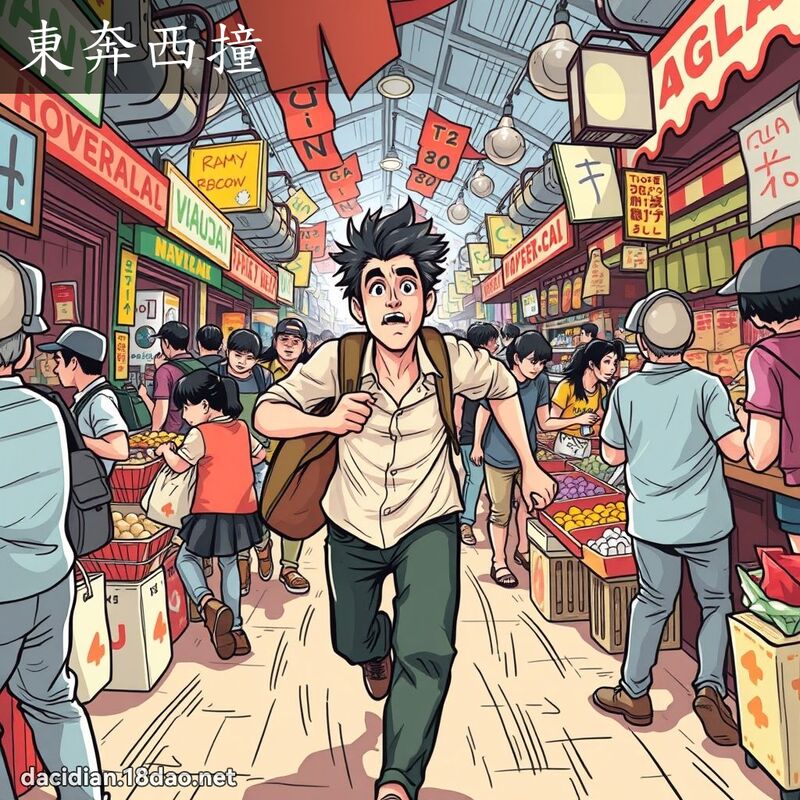 东奔西撞 - 国语大辞典配图