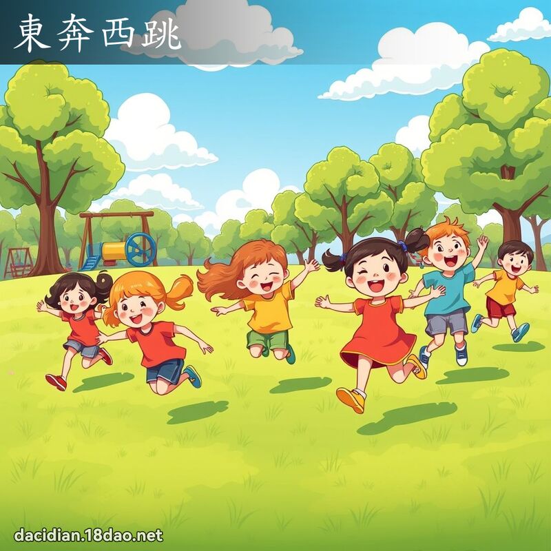 東奔西跳 - 國語大辭典配圖