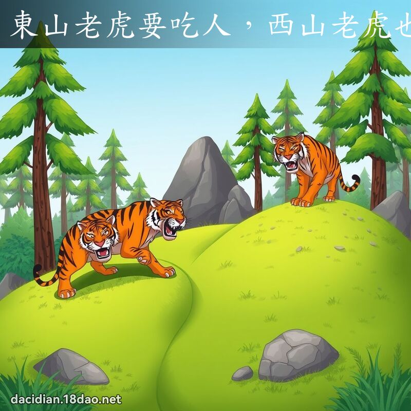 東山老虎要吃人，西山老虎也要吃人 - 國語大辭典配圖