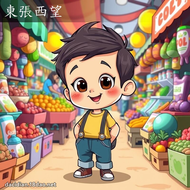 东张西望 - 国语大辞典配图