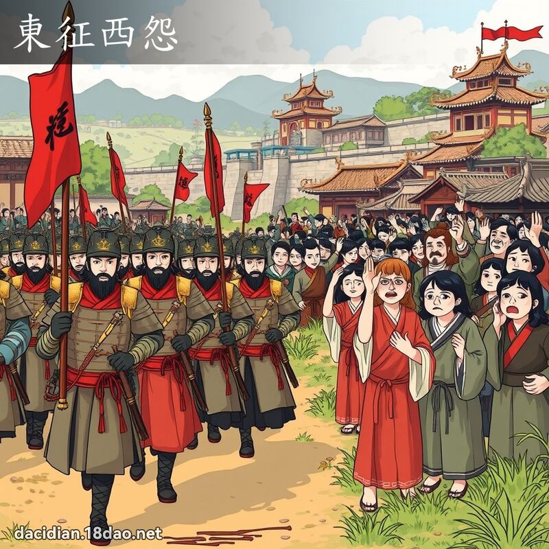 东征西怨 - 国语大辞典配图