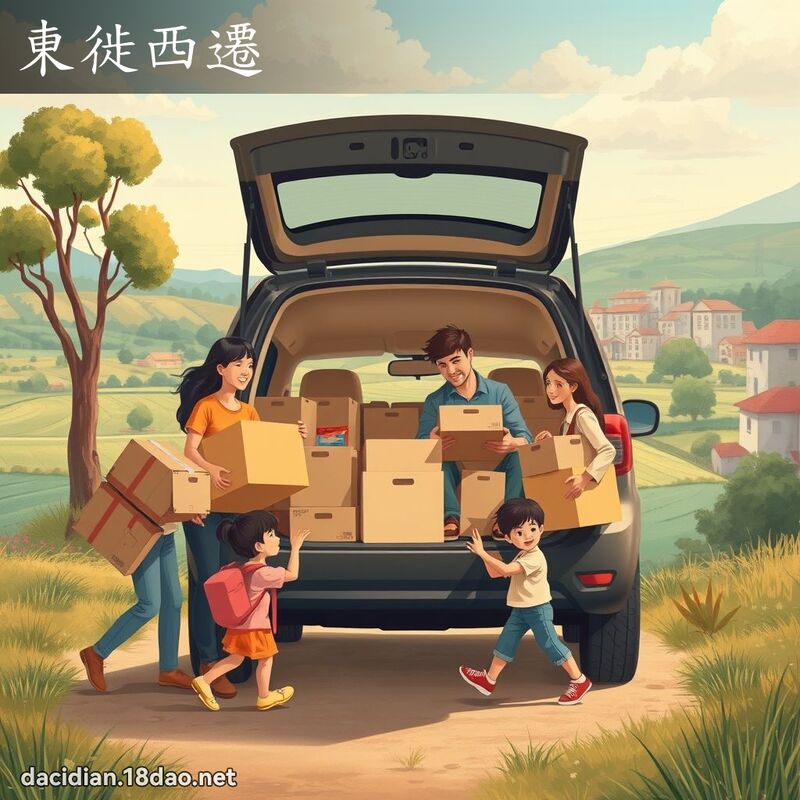 東徙西遷 - 國語大辭典配圖