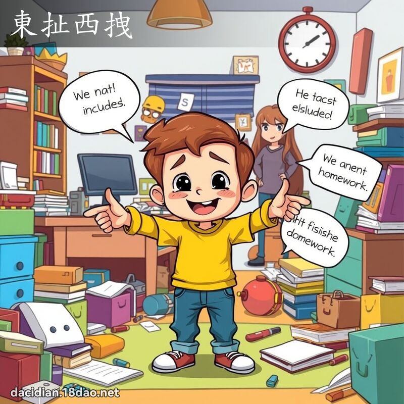 東扯西拽 - 國語大辭典配圖