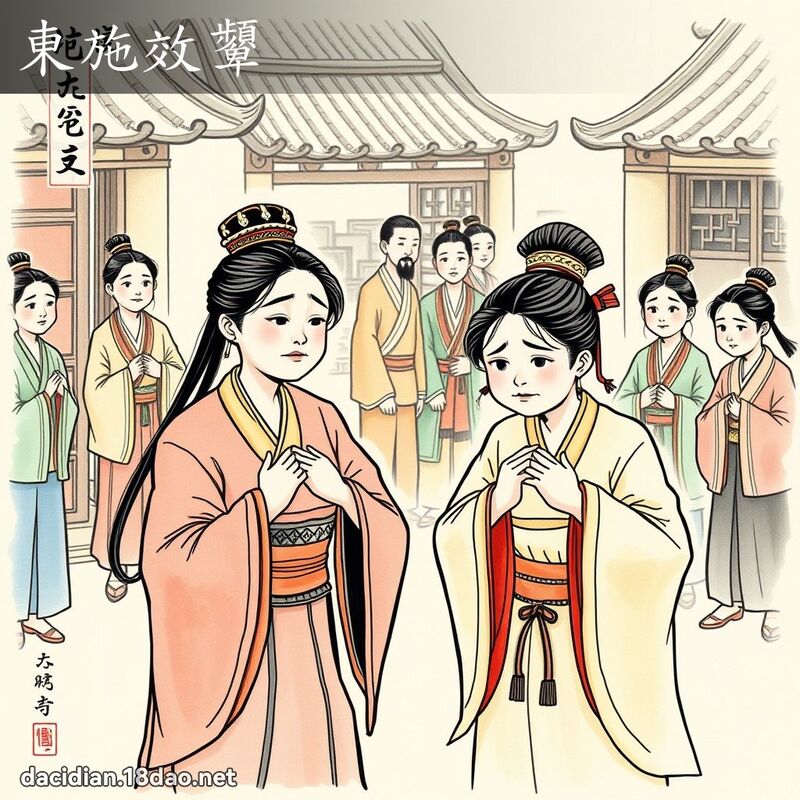 東施效顰 - 國語大辭典配圖