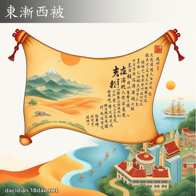 東漸西被 - 國語大辭典配圖