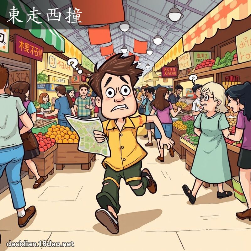 东走西撞 - 国语大辞典配图