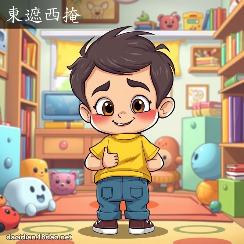 東遮西掩 - 國語大辭典配圖