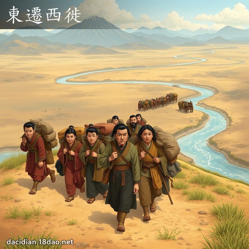 東遷西徙 - 國語大辭典配圖