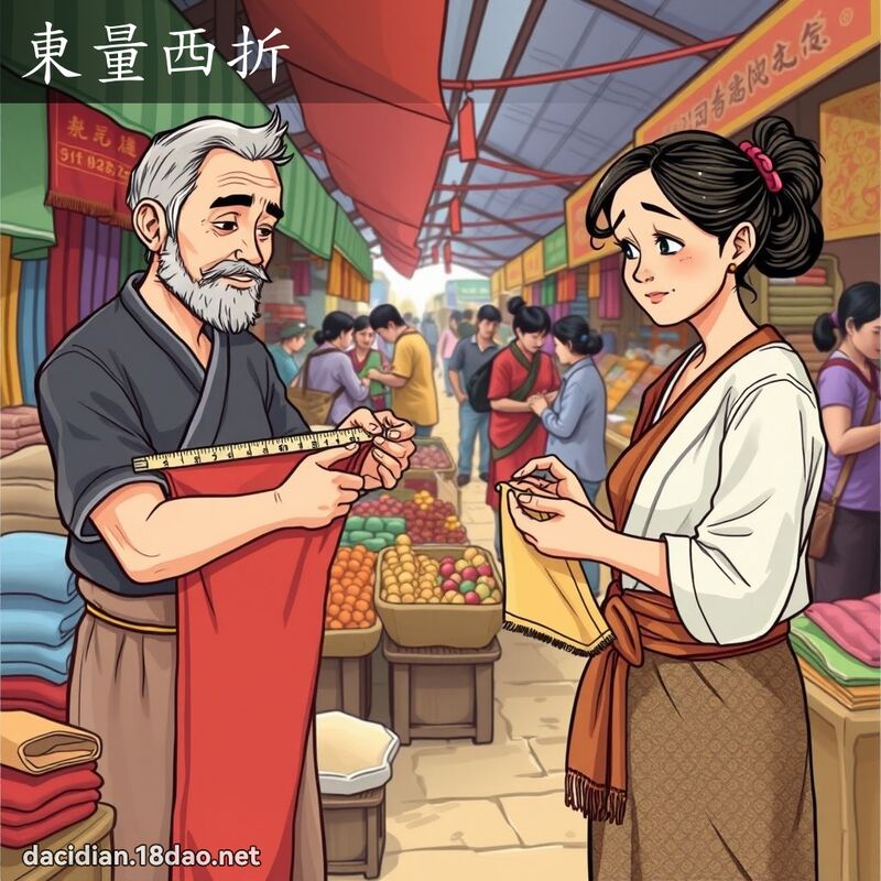 東量西折 - 國語大辭典配圖