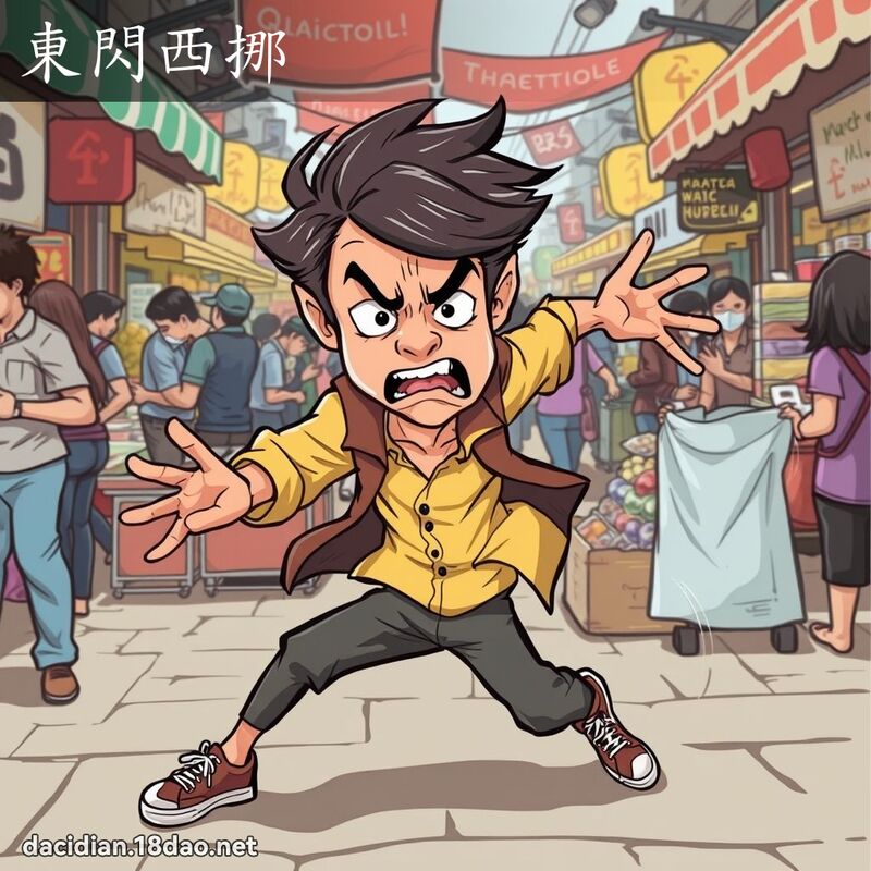 東閃西挪 - 國語大辭典配圖