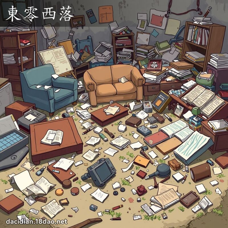 东零西落 - 国语大辞典配图