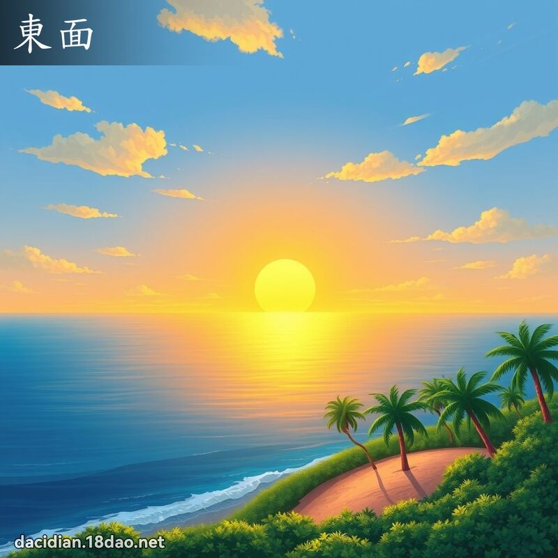 東面 - 國語大辭典配圖