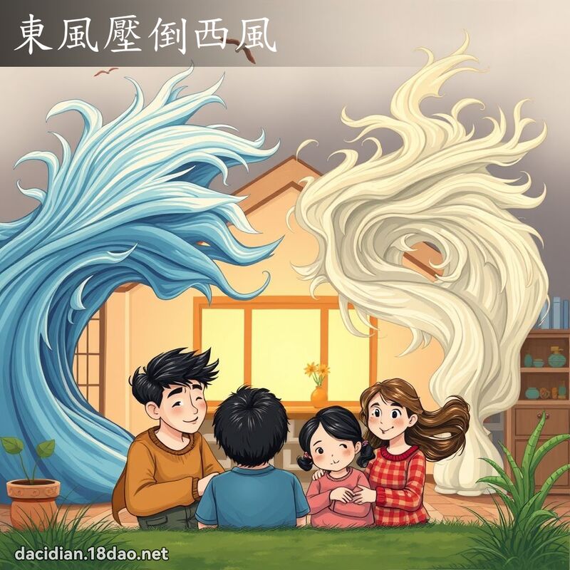 东风压倒西风 - 国语大辞典配图