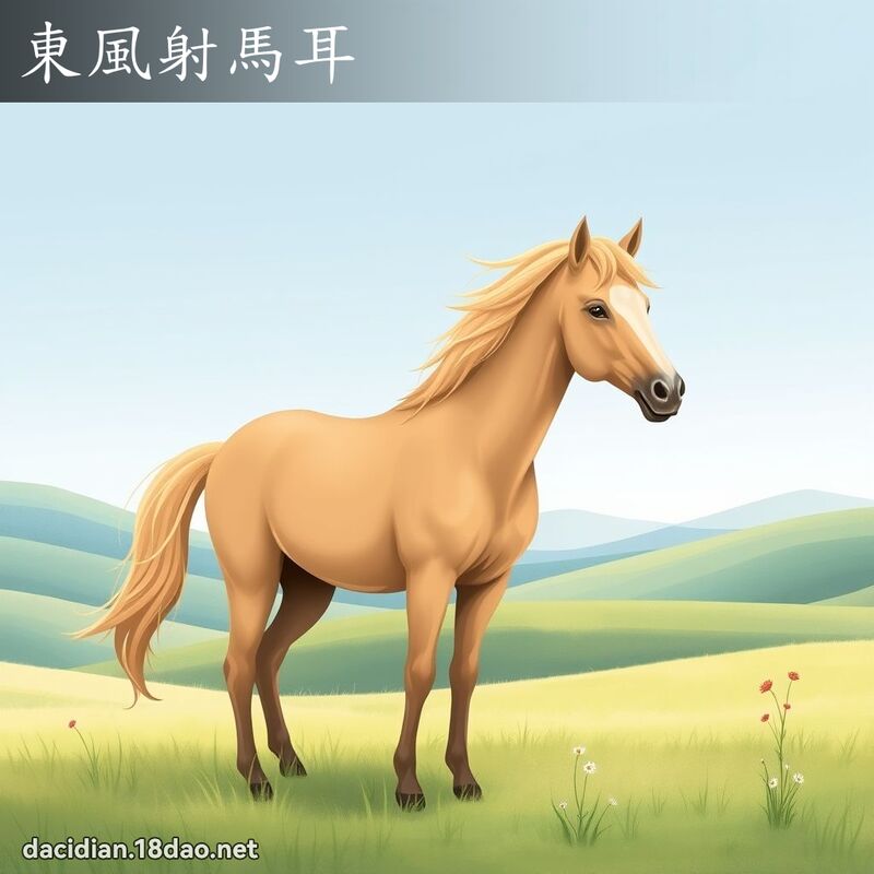 東風射馬耳 - 國語大辭典配圖