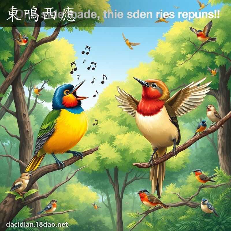 東鳴西應 - 國語大辭典配圖