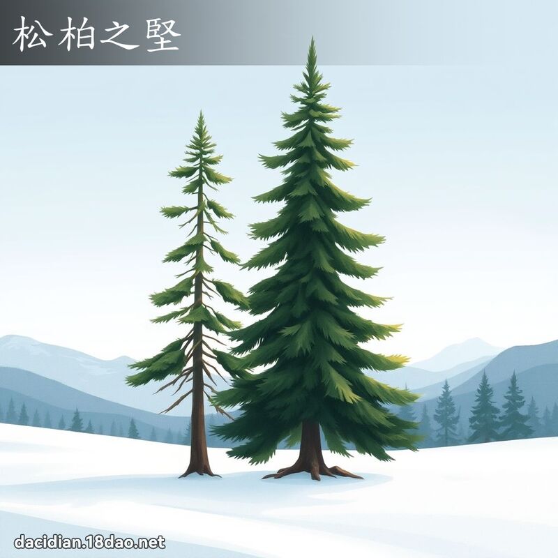 松柏之坚 - 国语大辞典配图