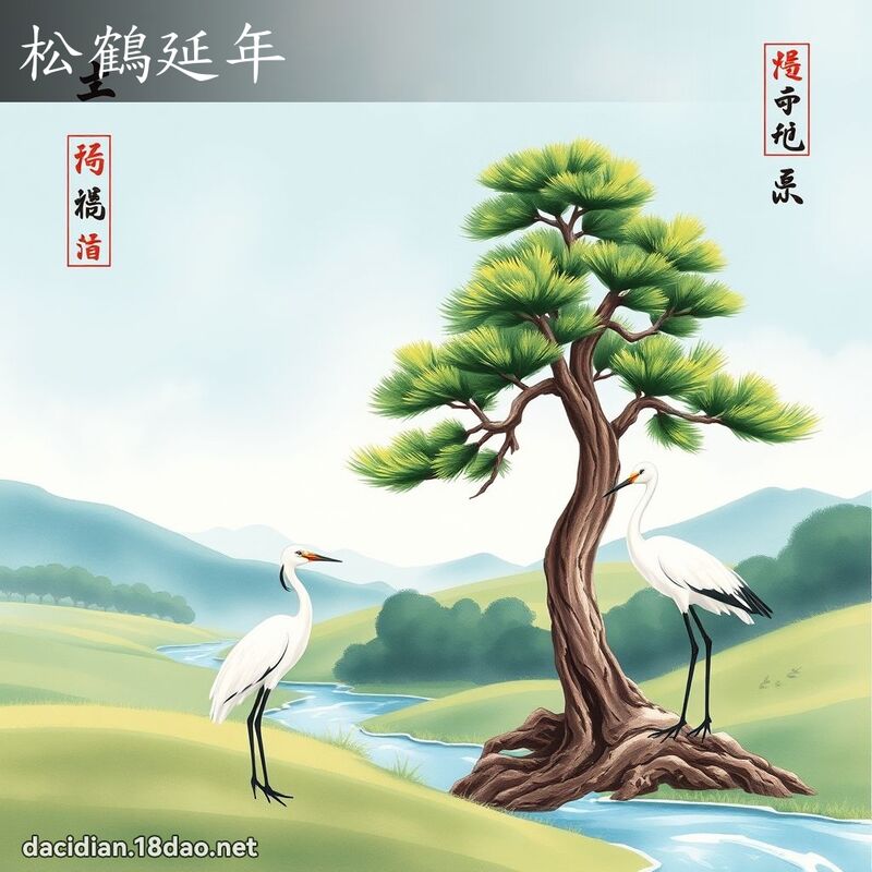 松鶴延年 - 國語大辭典配圖