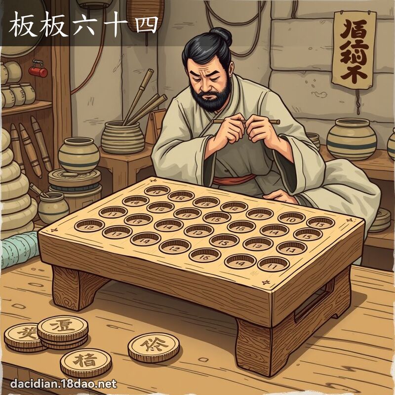 板板六十四 - 國語大辭典配圖