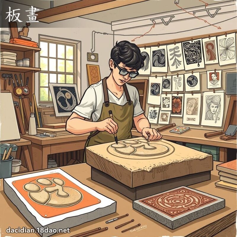 板畫 - 國語大辭典配圖