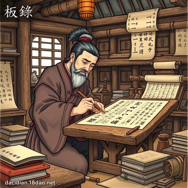 板錄 - 國語大辭典配圖