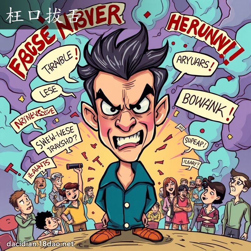 枉口拔舌 - 国语大辞典配图