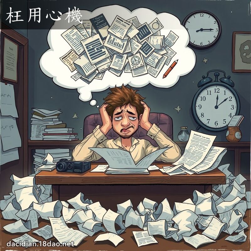 枉用心機 - 國語大辭典配圖