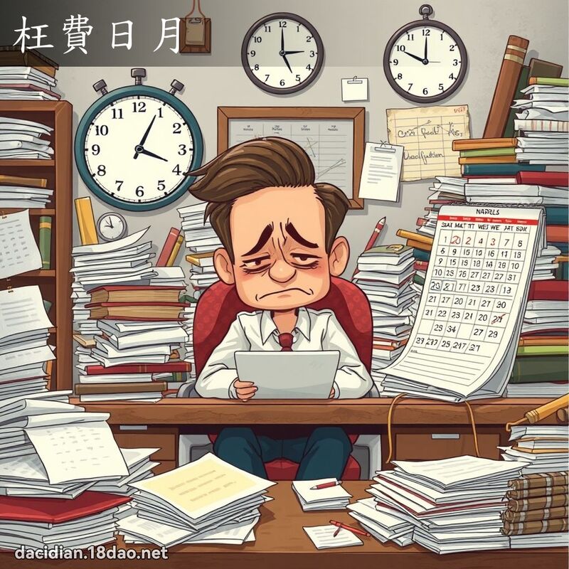 枉费日月 - 国语大辞典配图