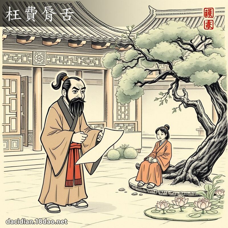 枉費脣舌 - 國語大辭典配圖