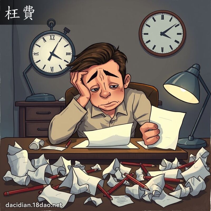 枉费 - 国语大辞典配图