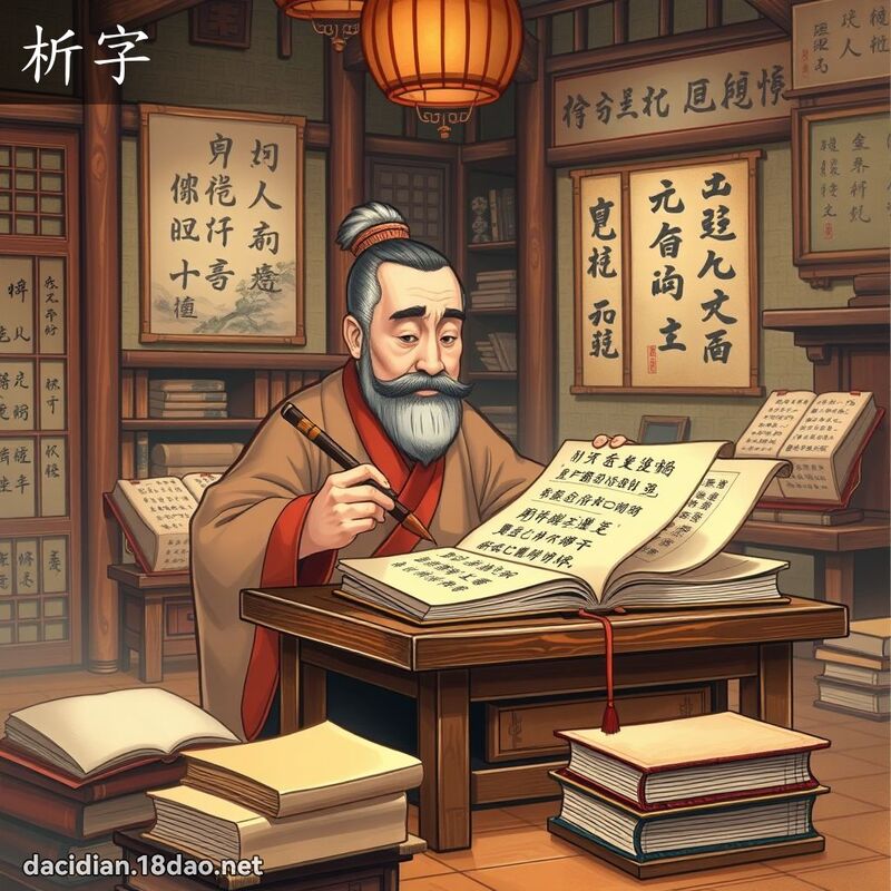 析字 - 國語大辭典配圖