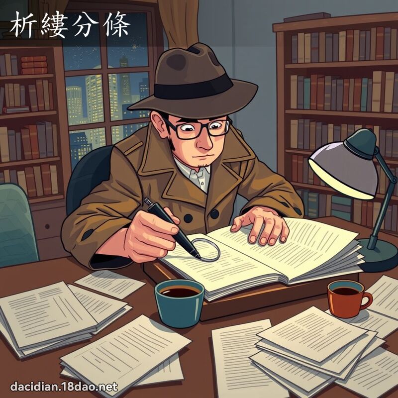 析縷分條 - 國語大辭典配圖