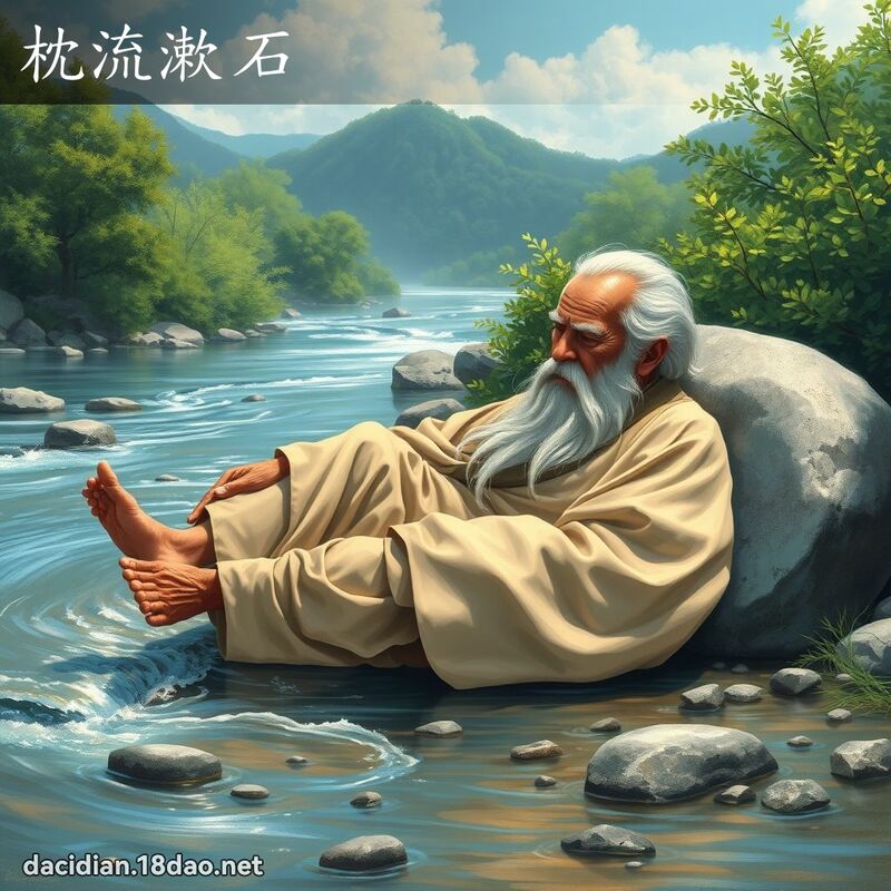 枕流漱石 - 国语大辞典配图