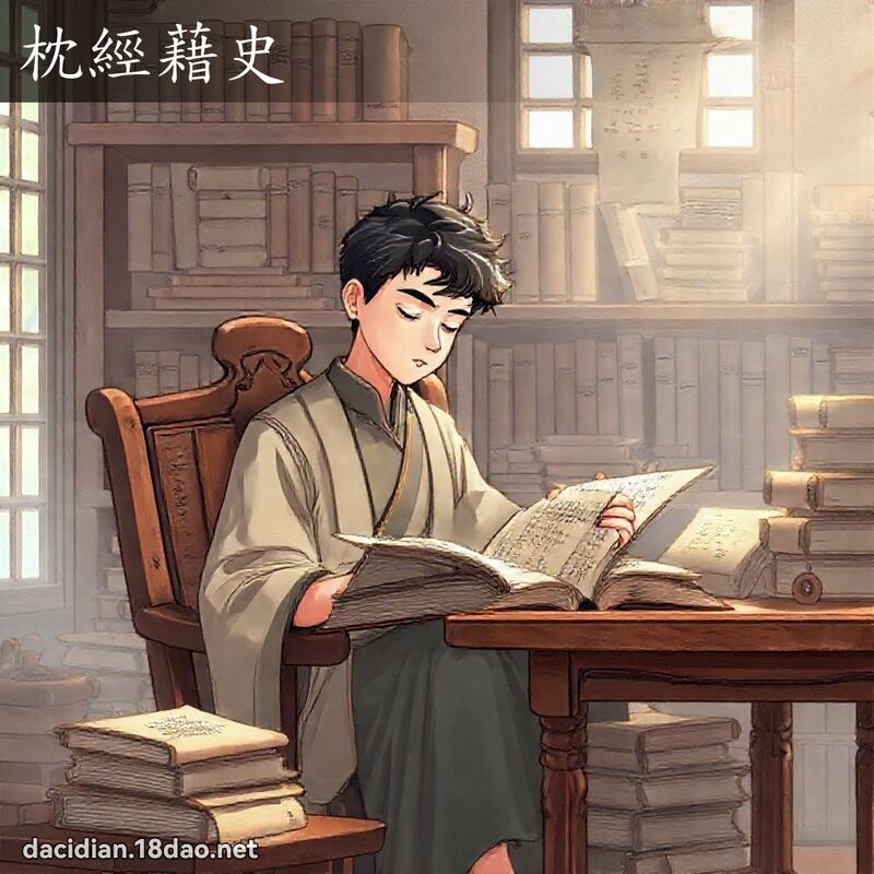 枕經藉史 - 國語大辭典配圖