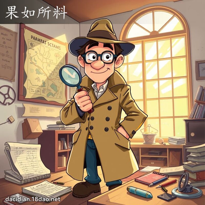 果如所料 - 国语大辞典配图