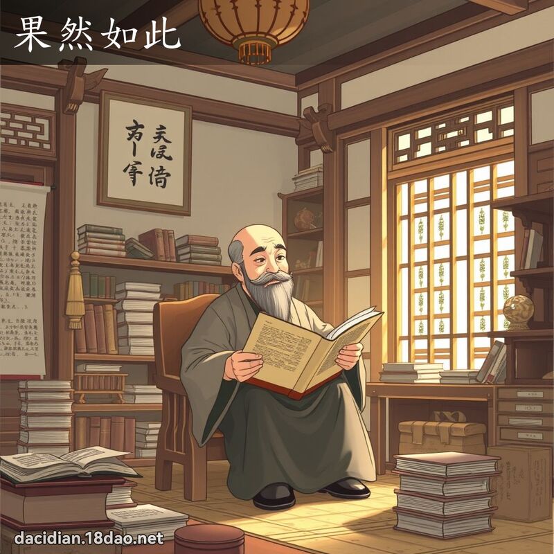 果然如此 - 国语大辞典配图