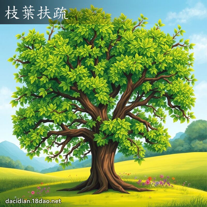 枝叶扶疏 - 国语大辞典配图