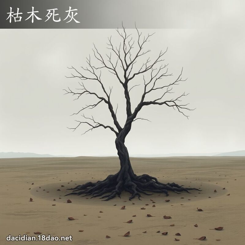 枯木死灰 - 国语大辞典配图