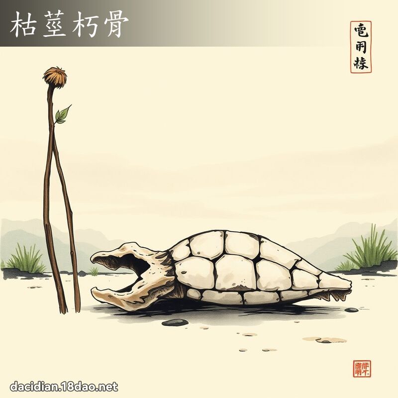 枯莖朽骨 - 國語大辭典配圖